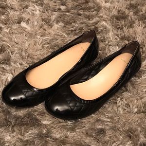 Cole Haan wedges 7.5, black quilted leather